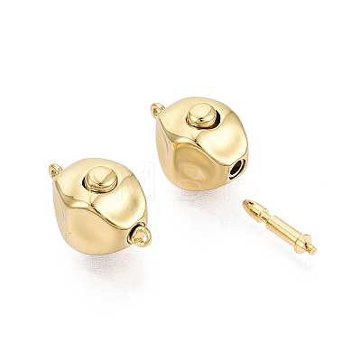 Brass Box Clasps KK-Q074-11G-1