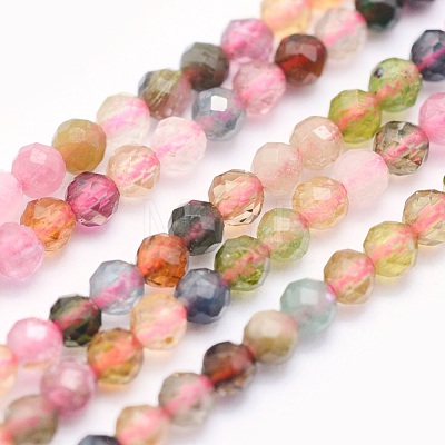 Natural Tourmaline Beads Strands G-O166-27-2mm-1
