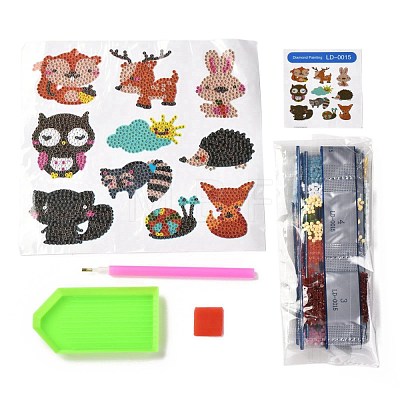 DIY Owl Diamond Painting Stickers Kits For Kids X-DIY-O016-19-1