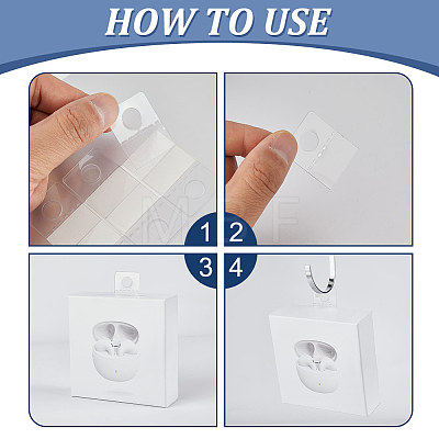 PET Back Adhesive Slot Hole Hang Tabs DIY-WH0502-29C-1