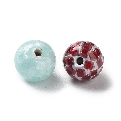 Colorful Craft Shell Half Drilled Beads BSHE-D001-01D-1