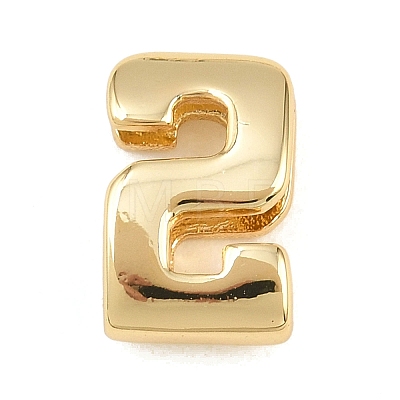 Number 2 Brass Beads KK-B167-B167-26G-02-1