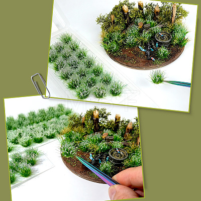 Resin Mini Grass Tufts AJEW-WH20120-10A-01-1