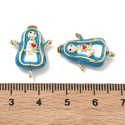 Brass Enamel Religion Virgin Chandelier Component Links X-KK-Z153-05G-01-1