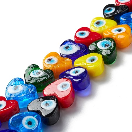 Handmade Evil Eye Lampwork Beads LAMP-F021-02H-1