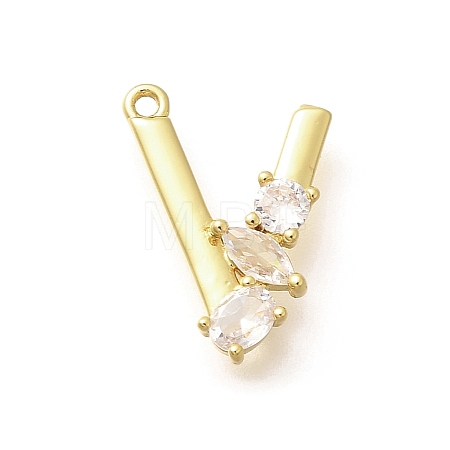 Brass Micro Pave Cubic Zirconia Pendants KK-M310-01G-22-1