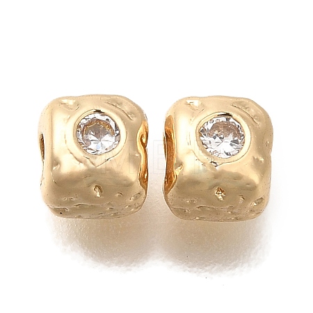 Brass Micro Pave Cubic Zirconia KK-Q001-03G-01-1
