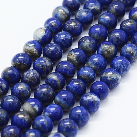 Natural Lapis Lazuli Beads Strands G-F561-6mm-G-1