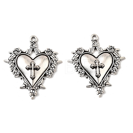 Gothic Tibetan Style Alloy Pendants X-TIBEP-K001-02A-AS-1