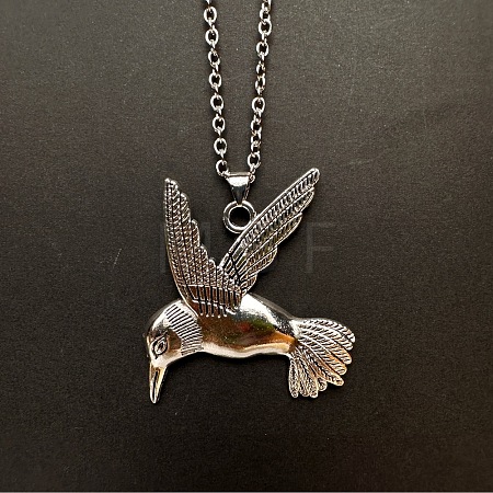 Vintage Alloy Flying Bird Pendant Necklaces for Men Women LS-SG2884-1