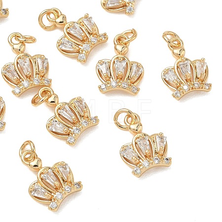 SHEGRACE Brass Micro Pave Cubic Zirconia Pendants XGRQ3D355-516G-1