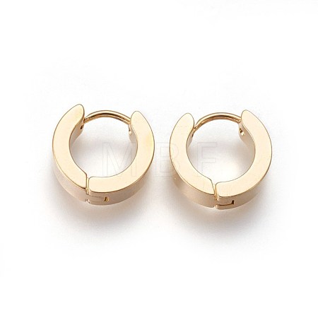 304 Stainless Steel Huggie Hoop Earrings EJEW-O087-09F-1