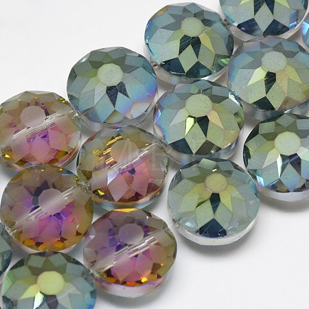 Electroplate Glass Beads Strands EGLA-Q084-12mm-02-1
