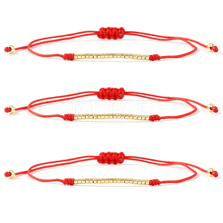 3Pcs Plastic Beads Braided Bead Bracelets CF6831-2-1