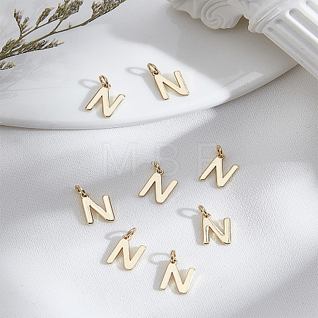 8Pcs Brass Charms KK-LP0001-85N-1