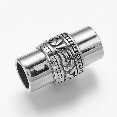 304 Stainless Steel Magnetic Clasps with Glue-in Ends STAS-K122-15-1