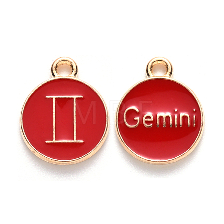 Alloy Enamel Pendants ENAM-S124-01B-07I-1