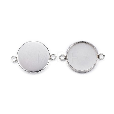 Tarnish Resistant 304 Stainless Steel Cabochon Connector Settings LS-STAS-G170-26P-14mm-1