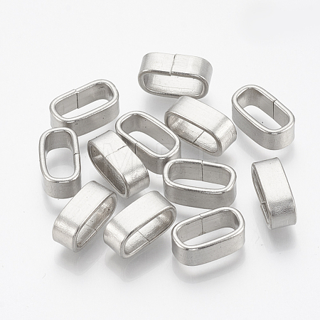 Tarnish Resistant 304 Stainless Steel Slide Charm STAS-T031-06-1
