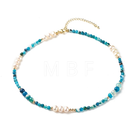 Natural Pearl Beaded Necklace NJEW-JN03765-01-1