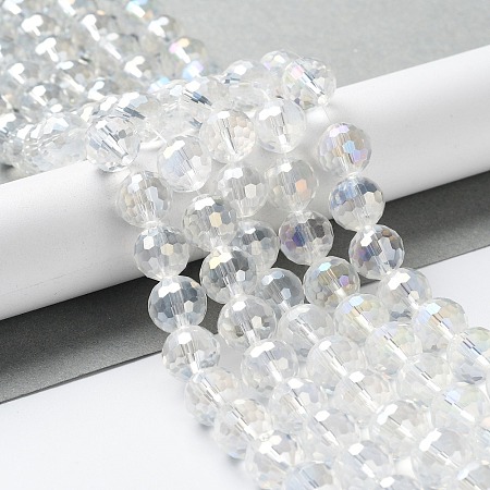 Electroplate Glass Bead Strands X-EGLA-R040-10mm-15-1