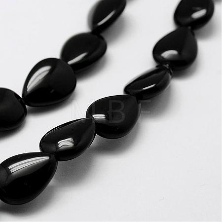 Natural Black Onyx Beads Strands G-F418-04-1