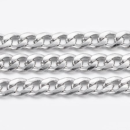 Non-Tarnish 3.28 Feet 304 Stainless Steel Curb Chains X-CHS-H016-01P-10M-1