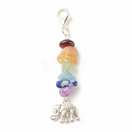 Chakra Theme Natural Gemstone Pendant Decorations LS-X1-HJEW-JM00645-04-1