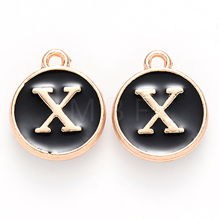 Golden Plated Alloy Charms LS-ENAM-S118-02X-1