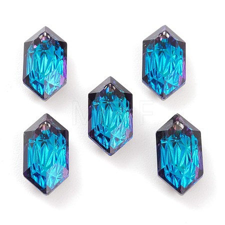 Embossed Glass Rhinestone Pendants GLAA-J101-02A-001BB-1