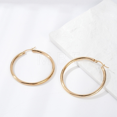201 Stainless Steel Big Hoop Earrings EJEW-F205-14G-B-1