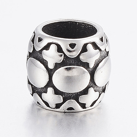 304 Stainless Steel European Beads STAS-H440-80AS-1