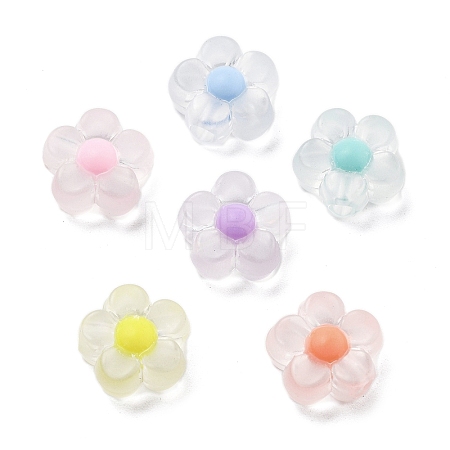 Frosted Transparent Acrylic Beads OACR-A032-12A-1