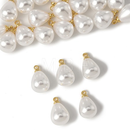 24Pcs ABS Plastic Imitation Pearl Pendants KK-FS0001-77-1