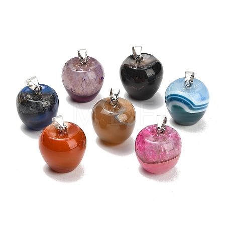 Teachers' Day Natural Agate Pendants GG-K002-14-1