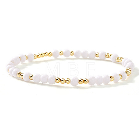 Plastic & Brass Beaded Stretch Bracelet for Women JP1152-9-1