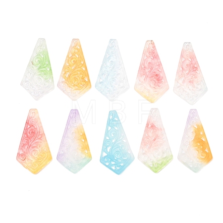 Dyed Natural Quartz Carved Pendants GG-CBA0022-02-1