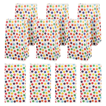12Pcs Rainbow Color Rectangle Paper Candy Bags ABAG-TA0002-34A-1