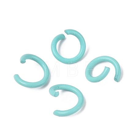 Spray Painted Iron Open Jump Rings IFIN-T017-04B-09-1