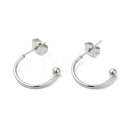 Non-Tarnish 304 Stainless Steel Stud Earring EJEW-H134-02A-P-1