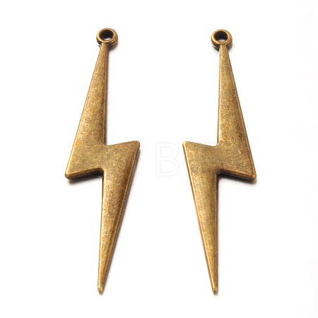 Tibetan Style Alloy Lightning Bolt Big Pendants PALLOY-AD92395-AB-FF-1