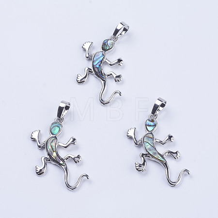 Abalone Shell/Paua Shell Pendants SSHEL-L008-08P-1