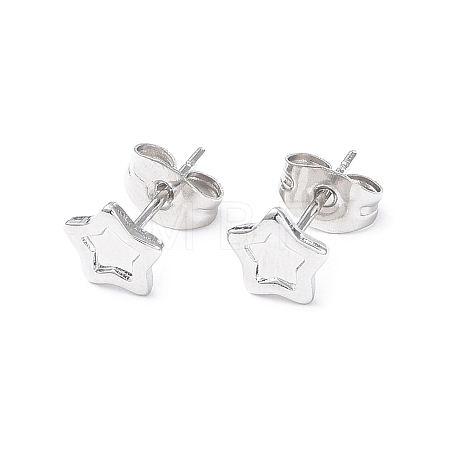 Non-Tarnish 304 Stainless Steel Stud Earring Finding LS-EJEW-I285-30P-1