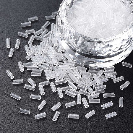 Transparent Glass Bugle Beads SEED-N005-001-C16-1