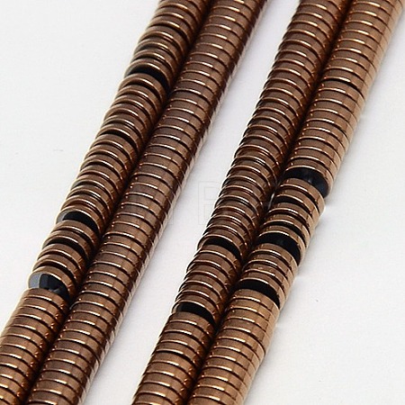 Electroplate Non-magnetic Synthetic Hematite Beads Strands G-J164A-3mm-01-1