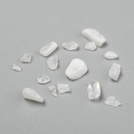 Natural White Moonstone Chip Beads X-G-L453-10A-1