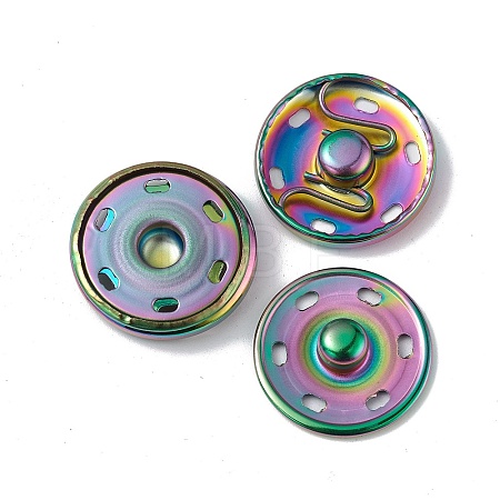 Ion Plating(IP) 202 Stainless Steel Snap Buttons BUTT-I017-01E-MC-1