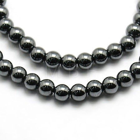 Grade AAA Magnetic Synthetic Hematite Round Bead Strands G-G644-E-11-1