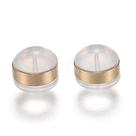 Brass Rings Silicone Ear Nuts SIL-N003-03LG-1