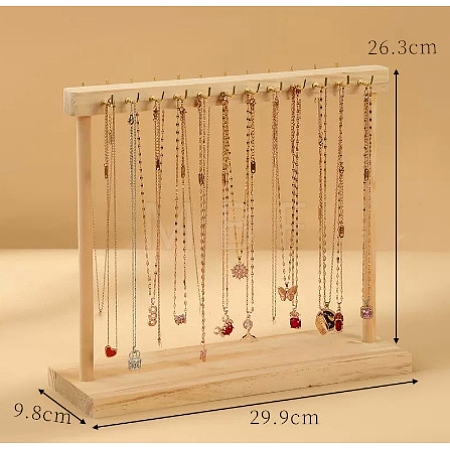 Wooden Necklace Display Stands PW-WG23656-02-1